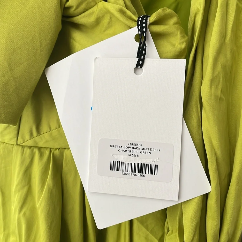 Aje Lime Green Puff Sleeve Dress - Picture 6 of 7